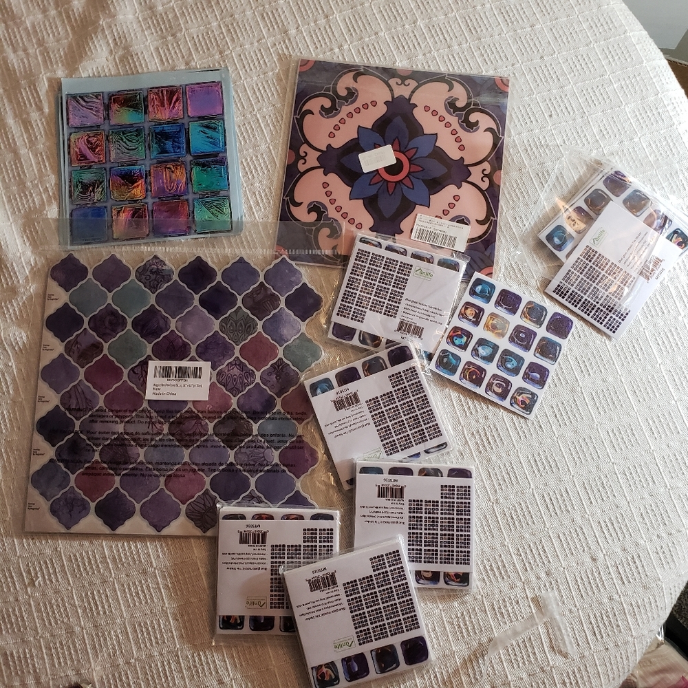 Lot of sticky decorative "tiles"